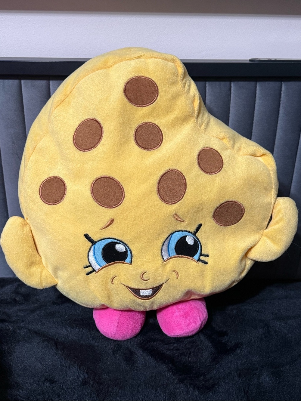 Shopkins Cookie Kooky Plush Pillow Large Yellow Cookie Cushion